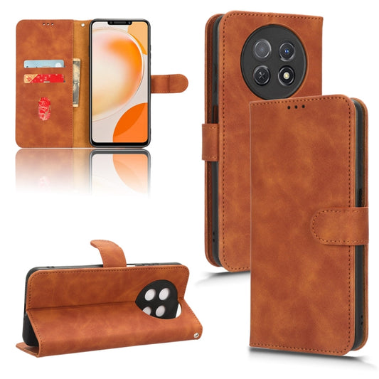 For Huawei Enjoy 60X Skin Feel Magnetic Flip Leather Phone Case(Brown) - Ulefone Cases by buy2fix | Online Shopping UK | buy2fix