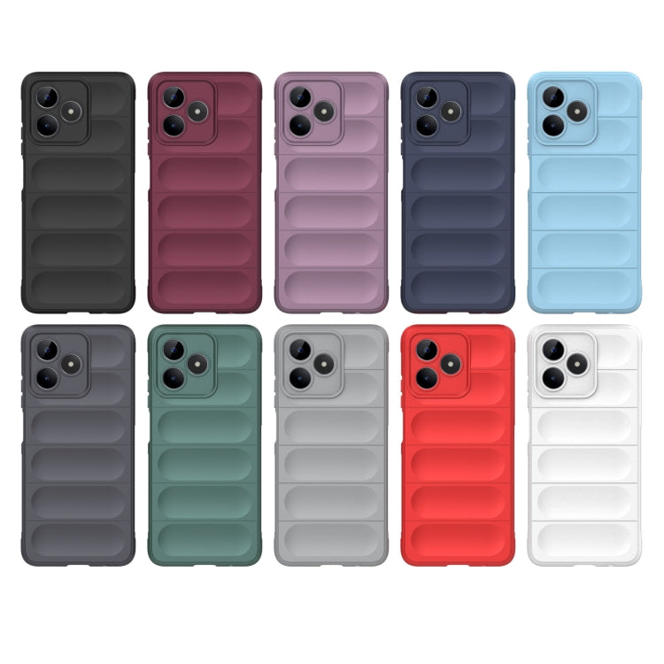 For Realme C53 4G Magic Shield TPU + Flannel Phone Case(Dark Grey) - Realme Cases by buy2fix | Online Shopping UK | buy2fix