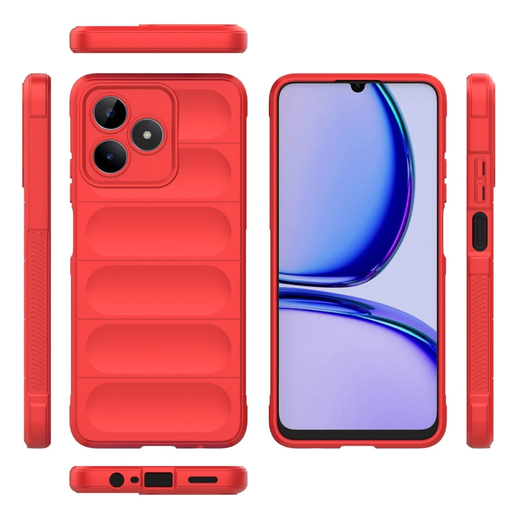 For Realme C53 4G Magic Shield TPU + Flannel Phone Case(White) - Realme Cases by buy2fix | Online Shopping UK | buy2fix