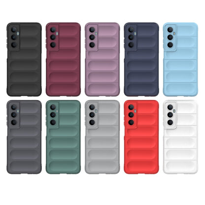 For Realme C65 4G Global Magic Shield TPU + Flannel Phone Case(Black) - Realme Cases by buy2fix | Online Shopping UK | buy2fix