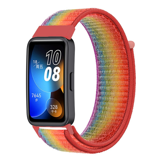 For Huawei Band 8 16mm Woven Nylon Loop Watch Band(Rainbow Color) - Watch Bands by buy2fix | Online Shopping UK | buy2fix