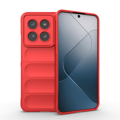 For Xiaomi 14 Pro 5G Magic Shield TPU + Flannel Phone Case(Red) - 14 Pro Cases by buy2fix | Online Shopping UK | buy2fix