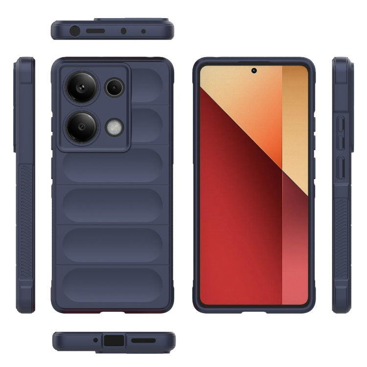 For Xiaomi Redmi Note 13 Pro 4G Global Magic Shield TPU + Flannel Phone Case(Dark Blue) - Note 13 Pro Cases by buy2fix | Online Shopping UK | buy2fix