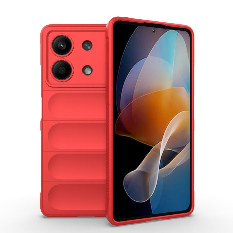 For Xiaomi Redmi Note 13R Pro 5G Magic Shield TPU + Flannel Phone Case(Red) - Xiaomi Cases by buy2fix | Online Shopping UK | buy2fix