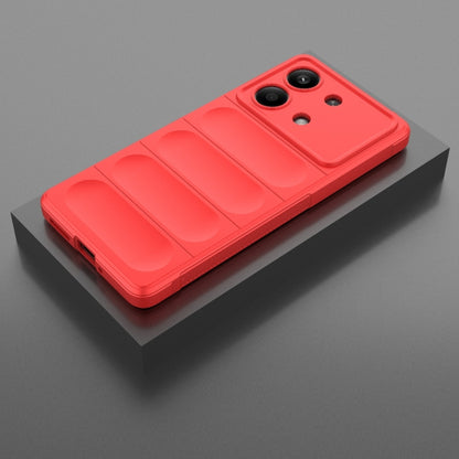 For Xiaomi Redmi Note 13R Pro 5G Magic Shield TPU + Flannel Phone Case(Red) - Xiaomi Cases by buy2fix | Online Shopping UK | buy2fix