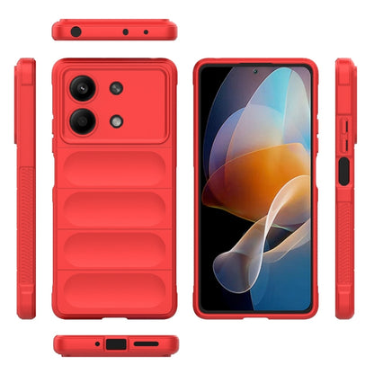 For Xiaomi Redmi Note 13R Pro 5G Magic Shield TPU + Flannel Phone Case(Red) - Xiaomi Cases by buy2fix | Online Shopping UK | buy2fix