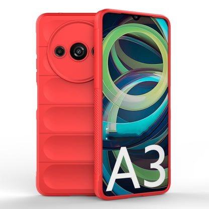 For Xiaomi Redmi A3 4G Global Magic Shield TPU + Flannel Phone Case(Red) - Xiaomi Cases by buy2fix | Online Shopping UK | buy2fix