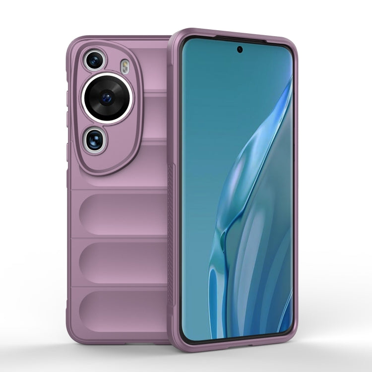 For Huawei P60 Art Magic Shield TPU + Flannel Phone Case(Purple) - Huawei Cases by buy2fix | Online Shopping UK | buy2fix