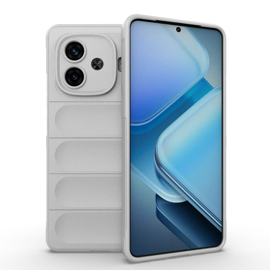 For vivo iQOO Z9 Turbo 5G Magic Shield TPU + Flannel Phone Case(White) - vivo Cases by buy2fix | Online Shopping UK | buy2fix