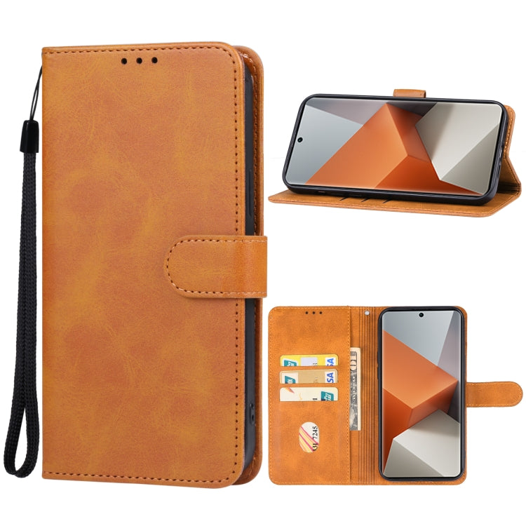 For Xiaomi Redmi Note 13 Pro+ Leather Phone Case(Brown) - Xiaomi Cases by buy2fix | Online Shopping UK | buy2fix