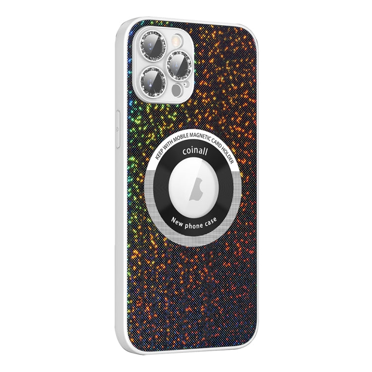 For iPhone 11 Pro Max Colorful Glitter Magnetic Magsafe TPU + PC Phone Case(Black) - iPhone 11 Pro Max Cases by buy2fix | Online Shopping UK | buy2fix