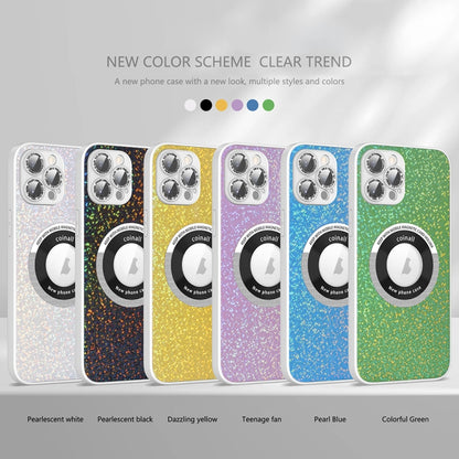 For iPhone 13 Colorful Glitter Magnetic Magsafe TPU + PC Phone Case(White) - iPhone 13 Cases by buy2fix | Online Shopping UK | buy2fix