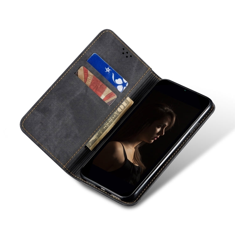 For Google Pixel 9 / 9 Pro Denim Texture Casual Style Horizontal Flip Leather Case(Black) - Google Cases by buy2fix | Online Shopping UK | buy2fix