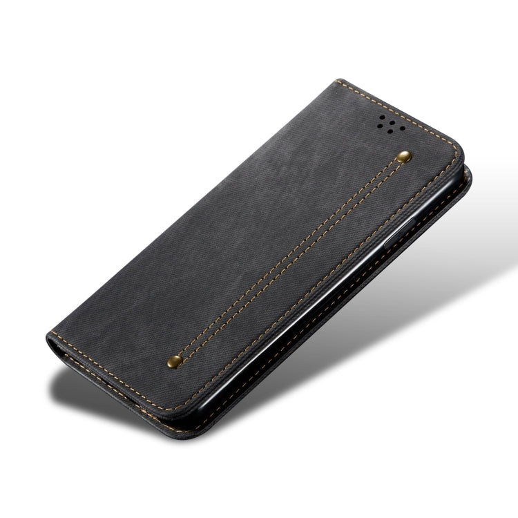 For Google Pixel 9 / 9 Pro Denim Texture Casual Style Horizontal Flip Leather Case(Black) - Google Cases by buy2fix | Online Shopping UK | buy2fix