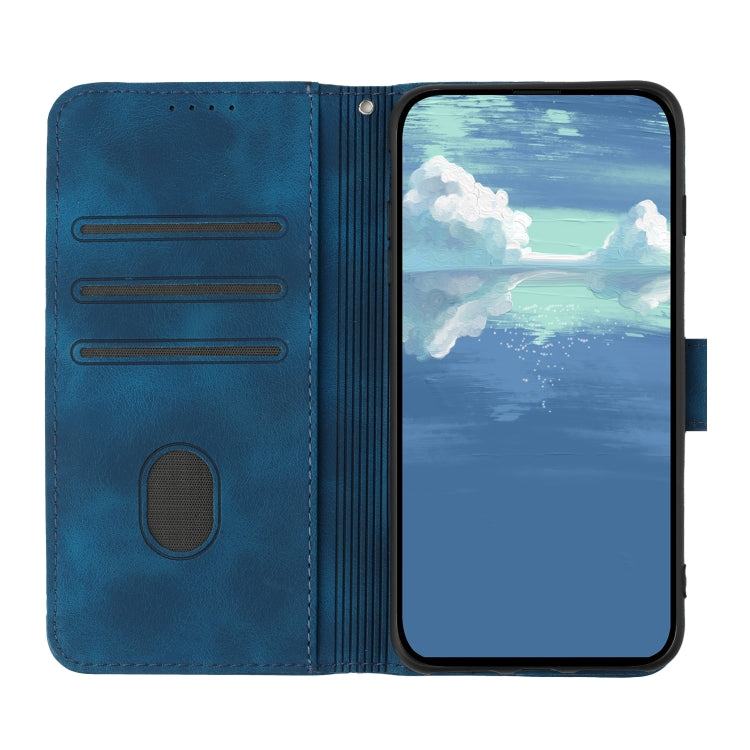 For Xiaomi Redmi 9C/9C NFC/Poco C3 Line Pattern Skin Feel Leather Phone Case(Royal Blue) - Xiaomi Cases by buy2fix | Online Shopping UK | buy2fix