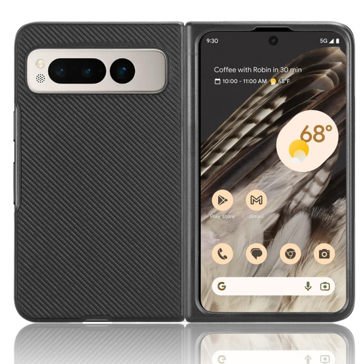 For Google Pixel Fold PU Leather PC Phone Case(Black) - Google Cases by buy2fix | Online Shopping UK | buy2fix