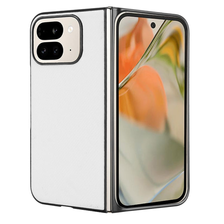 For Google Pixel 9 Pro Fold PU Leather PC Phone Case(White) - Google Cases by buy2fix | Online Shopping UK | buy2fix