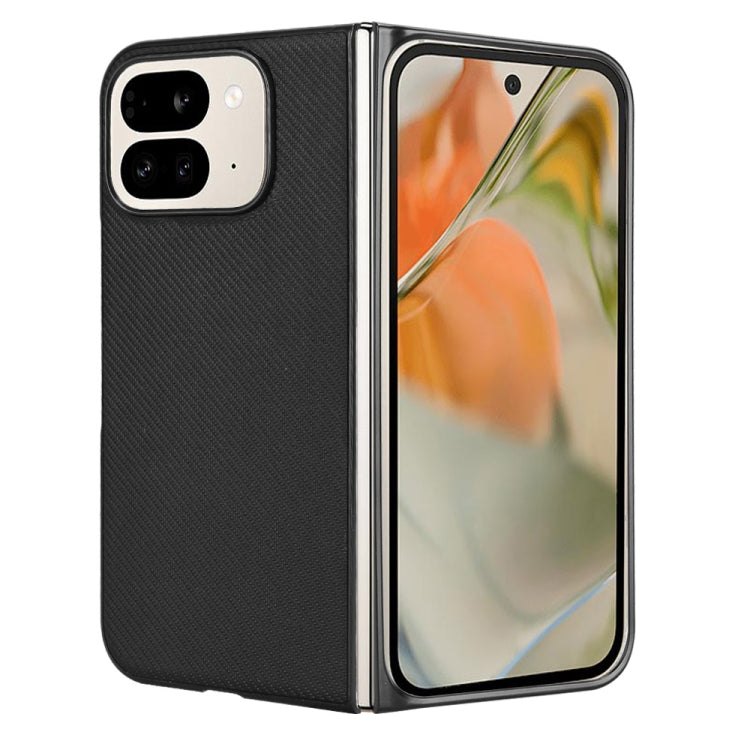 For Google Pixel 9 Pro Fold PU Leather PC Phone Case(Black) - Google Cases by buy2fix | Online Shopping UK | buy2fix