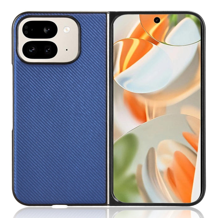 For Google Pixel 9 Pro Fold PU Leather PC Phone Case(Blue) - Google Cases by buy2fix | Online Shopping UK | buy2fix