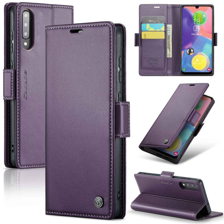 For Samsung Galaxy A70/A70s CaseMe 023 Butterfly Buckle Litchi Texture RFID Anti-theft Leather Phone Case(Pearly Purple) - Galaxy Phone Cases by CaseMe | Online Shopping UK | buy2fix