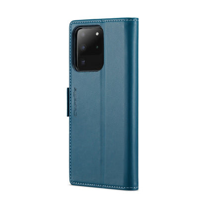 For Samsung Galaxy S20 Ultra CaseMe 023 Butterfly Buckle Litchi Texture RFID Anti-theft Leather Phone Case(Blue) - Galaxy Phone Cases by CaseMe | Online Shopping UK | buy2fix