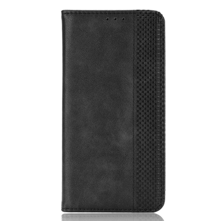 For Xiaomi Redmi Note 12S 4G Magnetic Buckle Retro Texture Leather Phone Case(Black) - Xiaomi Cases by buy2fix | Online Shopping UK | buy2fix