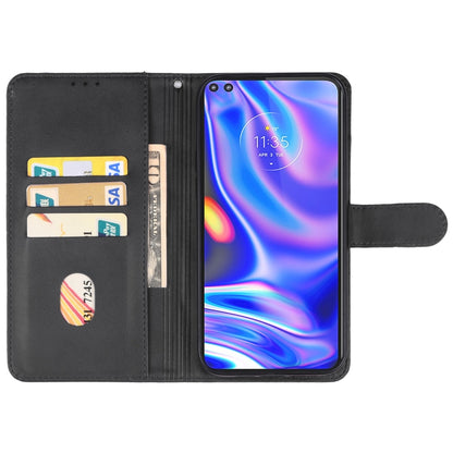 For Motorola One 5G UW Leather Phone Case(Black) - Motorola Cases by buy2fix | Online Shopping UK | buy2fix