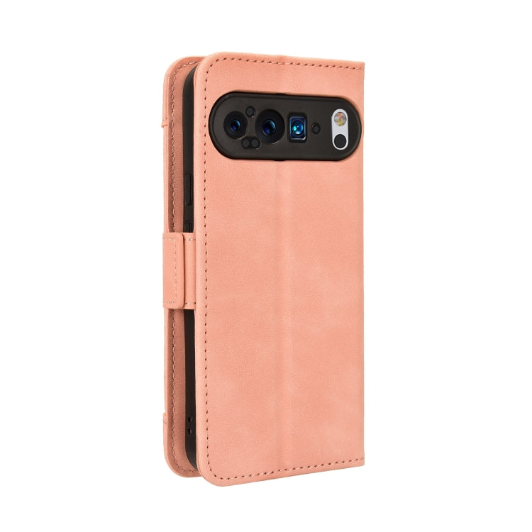 For Google Pixel 9 Pro Skin Feel Calf Texture Card Slots Leather Phone Case(Pink) - Google Cases by buy2fix | Online Shopping UK | buy2fix