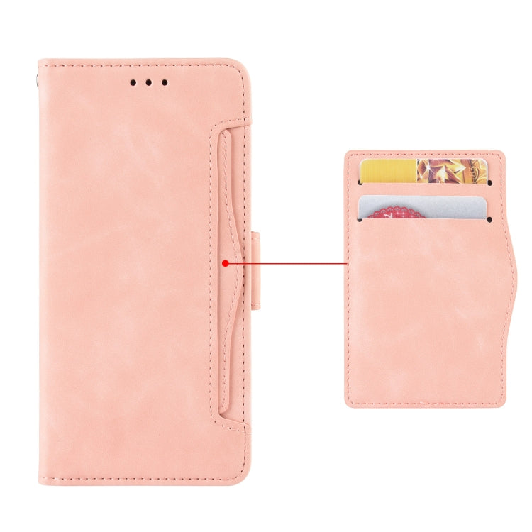 For Google Pixel 9 Pro Skin Feel Calf Texture Card Slots Leather Phone Case(Pink) - Google Cases by buy2fix | Online Shopping UK | buy2fix