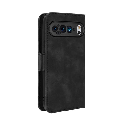 For Google Pixel 9 Pro Skin Feel Calf Texture Card Slots Leather Phone Case(Black) - Google Cases by buy2fix | Online Shopping UK | buy2fix