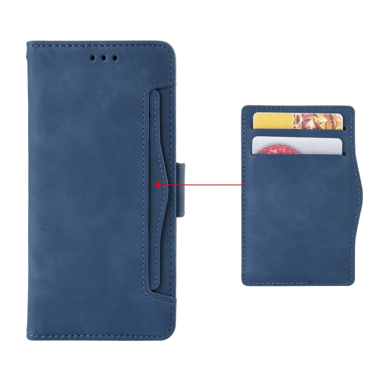 For Google Pixel 9 Pro Skin Feel Calf Texture Card Slots Leather Phone Case(Blue) - Google Cases by buy2fix | Online Shopping UK | buy2fix