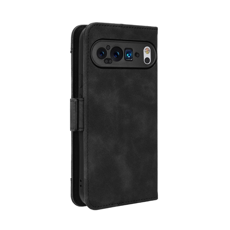 For Google Pixel 9 Skin Feel Calf Texture Card Slots Leather Phone Case(Black) - Google Cases by buy2fix | Online Shopping UK | buy2fix