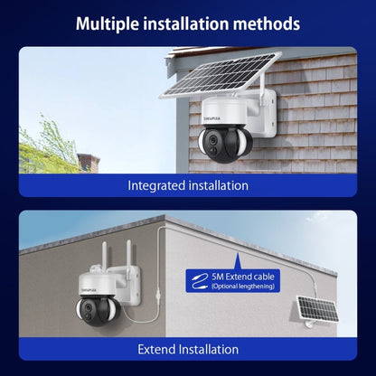 SHIWOJIA IP66 Waterproof 4G 3MP Solar Dome IP Camera, Two-way Audio & PIR Motion Detection & Night Vision, Version:EU(White) - Wireless Camera by buy2fix | Online Shopping UK | buy2fix