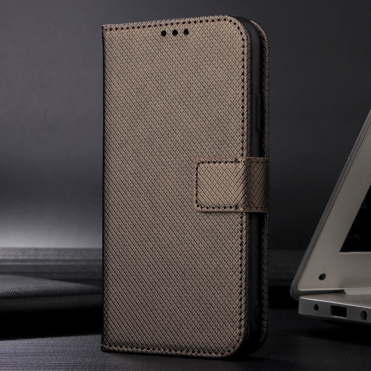 For Google Pixel 9 Diamond Texture Leather Phone Case(Brown) - Google Cases by buy2fix | Online Shopping UK | buy2fix