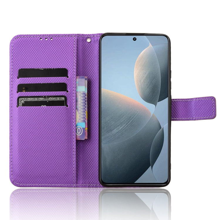 For Xiaomi Redmi K70 / K70 Pro Diamond Texture Leather Phone Case(Purple) - K70 Pro Cases by buy2fix | Online Shopping UK | buy2fix