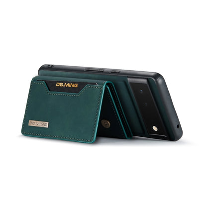 For Google Pixel 6 DG.MING M2 Series 3-Fold Multi Card Bag + Magnetic Phone Case(Green) - Google Cases by DG.MING | Online Shopping UK | buy2fix