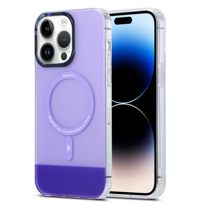 For iPhone 15 Pro Max PC + TPU IMD MagSafe Magnetic Phone Case(Purple) - iPhone 15 Pro Max Cases by buy2fix | Online Shopping UK | buy2fix