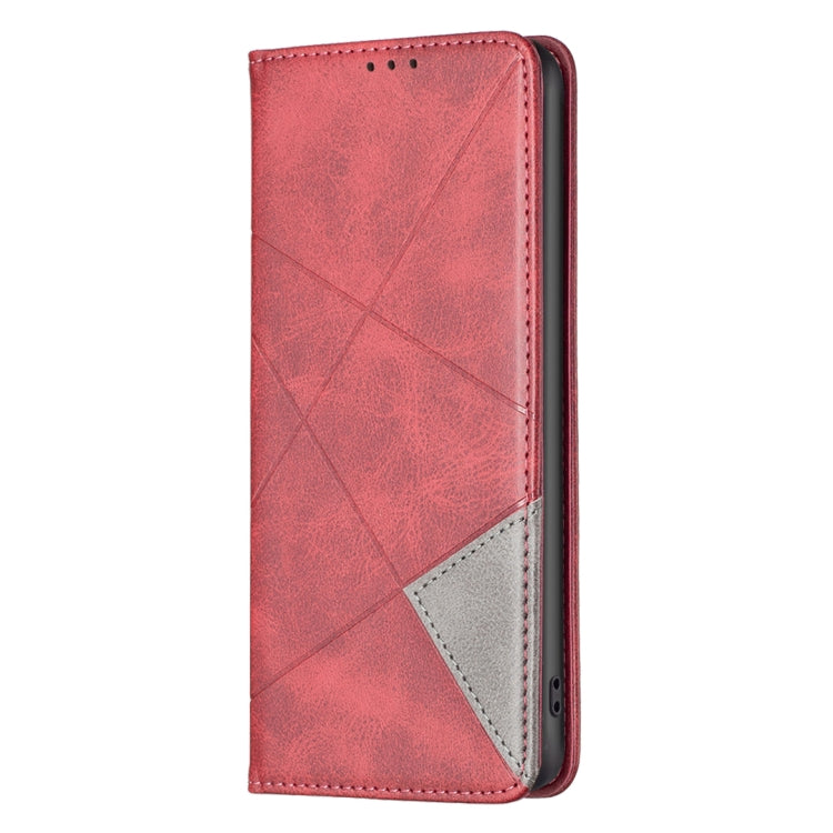 For Xiaomi Redmi Note 13 Pro 5G Rhombus Texture Magnetic Leather Phone Case(Red) - Xiaomi Cases by buy2fix | Online Shopping UK | buy2fix