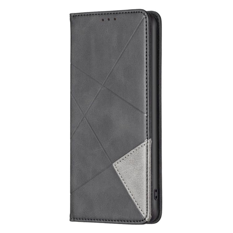 For Xiaomi Redmi K70 / K70 Pro Rhombus Texture Magnetic Leather Phone Case(Black) - K70 Pro Cases by buy2fix | Online Shopping UK | buy2fix