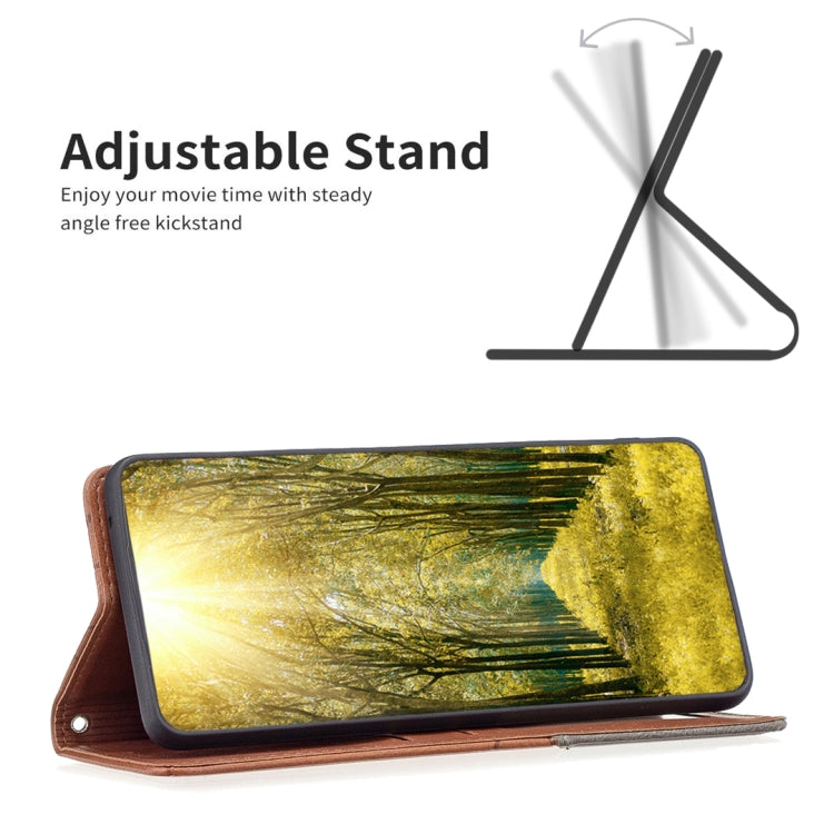 For Xiaomi Redmi A3 Rhombus Texture Magnetic Leather Phone Case(Brown) - Xiaomi Cases by buy2fix | Online Shopping UK | buy2fix