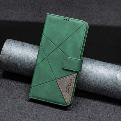 For Google Pixel 9 Magnetic Buckle Rhombus Texture Leather Phone Case(Green) - Google Cases by buy2fix | Online Shopping UK | buy2fix