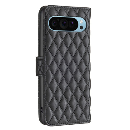 For Google Pixel 9 Diamond Lattice Wallet Leather Flip Phone Case(Black) - Google Cases by buy2fix | Online Shopping UK | buy2fix