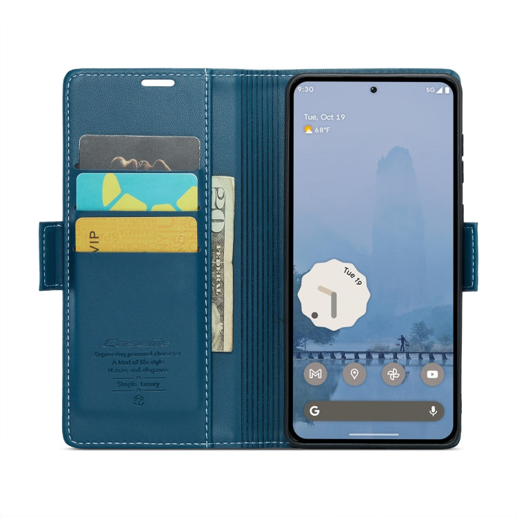 For Google Pixel 9 Pro XL CaseMe 023 Butterfly Buckle Litchi Texture RFID Anti-theft Leather Phone Case(Blue) - Google Cases by CaseMe | Online Shopping UK | buy2fix