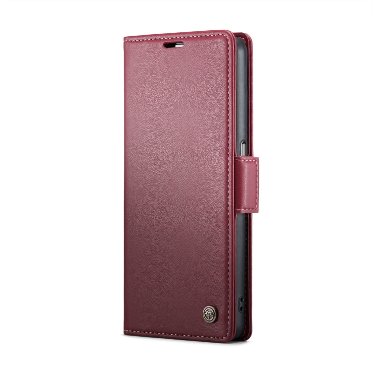 For OPPO A77s CaseMe 023 Butterfly Buckle Litchi Texture RFID Anti-theft Leather Phone Case(Wine Red) - OPPO Cases by CaseMe | Online Shopping UK | buy2fix