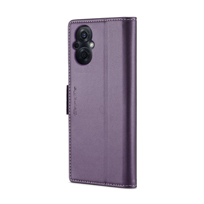 For OPPO F21 Pro 5G Globa/Reno8 Z Global CaseMe 023 Butterfly Buckle Litchi Texture RFID Anti-theft Leather Phone Case(Pearly Purple) - OPPO Cases by CaseMe | Online Shopping UK | buy2fix