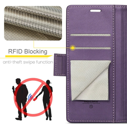 For OPPO A78 4G CaseMe 023 Butterfly Buckle Litchi Texture RFID Anti-theft Leather Phone Case(Pearly Purple) - OPPO Cases by CaseMe | Online Shopping UK | buy2fix