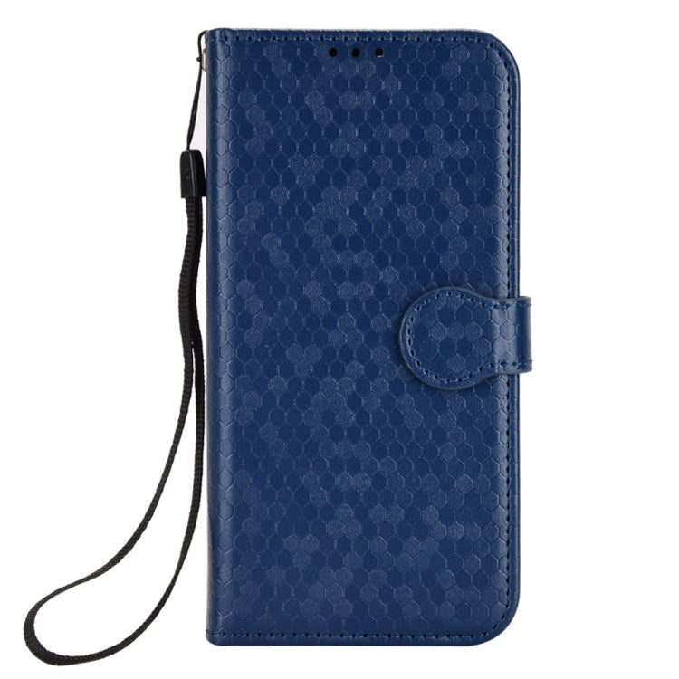 For Google Pixel 9 Honeycomb Dot Texture Leather Phone Case(Blue) - Google Cases by buy2fix | Online Shopping UK | buy2fix