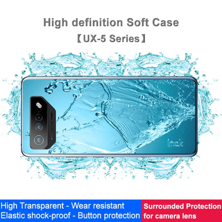 For Asus ROG Phone 7 IMAK UX-5 Series Transparent Shockproof TPU Protective Phone Case - ASUS Cases by imak | Online Shopping UK | buy2fix