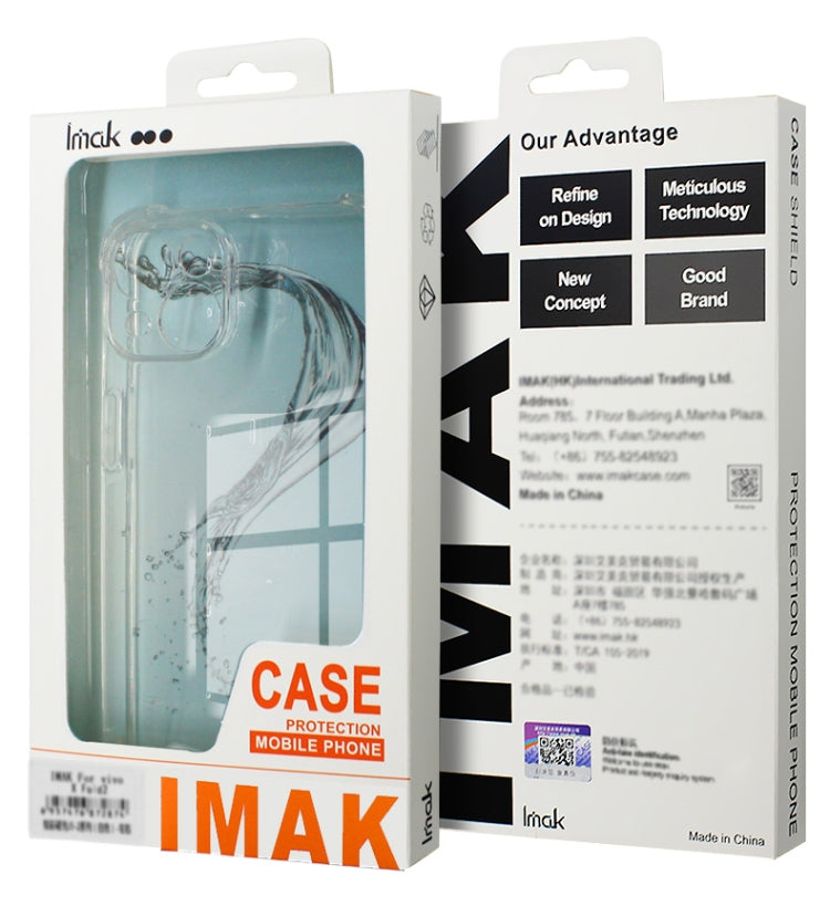 For Xiaomi Redmi Note 13 5G Global imak Shockproof Airbag TPU Phone Case(Transparent Black) - Xiaomi Cases by imak | Online Shopping UK | buy2fix