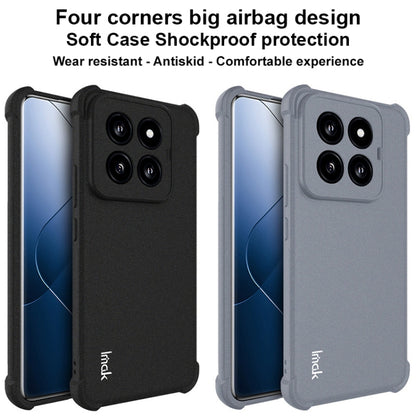 For Xiaomi 14 Pro 5G imak Shockproof Airbag TPU Phone Case(Matte Black) - 14 Pro Cases by imak | Online Shopping UK | buy2fix